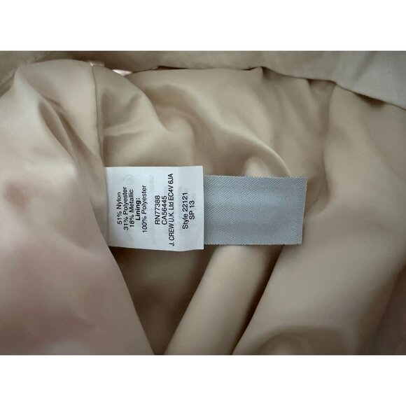 J CREW Collection Gold Coral Holiday Straight Ankle Pants Size 4 - Picture 11 of 15